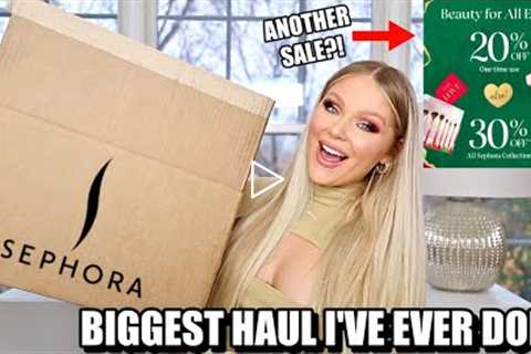 HUGE SEPHORA HAUL DECEMBER 2021  (like actually the biggest haul I've ever done) | KELLY STRACK