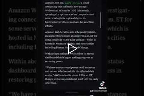Another Amazon AWS Cloud Outage!