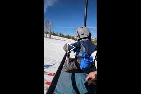 Skilled Toddler Skiing  In Lake Tahoe