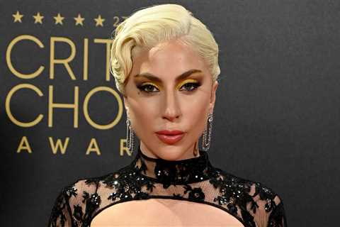 Lady Gaga wowed in a gold and black dress at the Critics’ Choice Awards in London