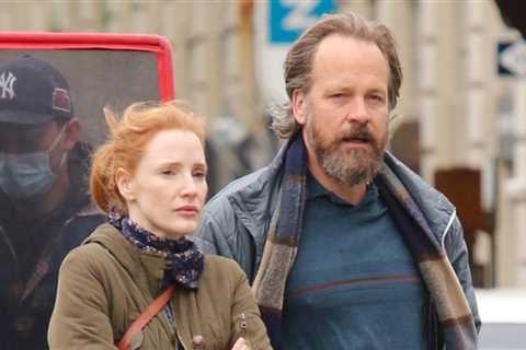 Jessica Chastain & Peter Sarsgaard shoot new project in New York City