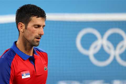 Novak Djokovic is eliminated in a men’s singles tennis semifinal.