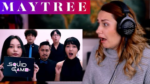 Vocal ANALYSIS of MayTree's Squid Game cringing sounds with Among Us's deadly airlocks!