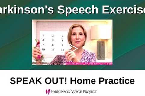 08/11/22 Parkinson's Speech Exercises: SING OUT! 2016