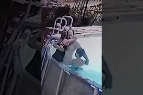 Son rescues mom having seizure in backyard pool