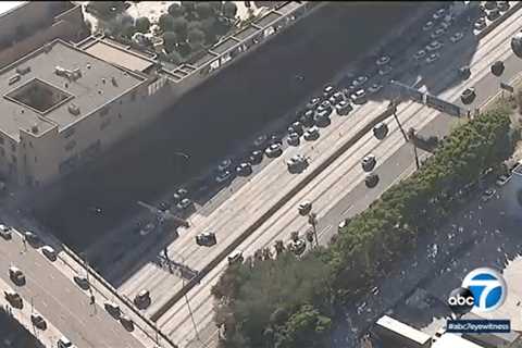 101 freeway closed to southbound visitors in downtown Los Angeles amid police investigation