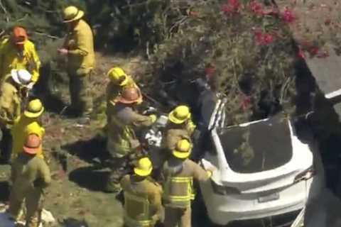 Tesla driver killed in crash outside Palos Verdes Peninsula home