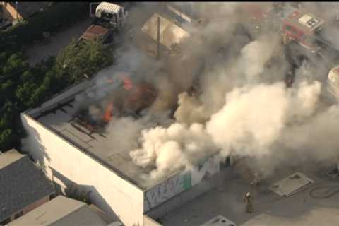 Crews extinguish one-story construction hearth in downtown Los Angeles