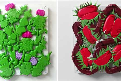 Fatal plants squashed under plastic by artist Ant Hamlyn question the paradox of preservation