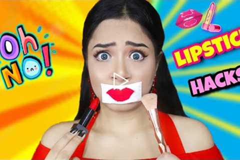 Testing Out *Viral* Weird LIPSTICK Hacks by 5 Minute Crafts | Nilanjana Dhar | Nil & Situ Vlogs