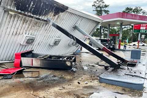 Crosby gas station perseveres despite being hit by multiple vehicles