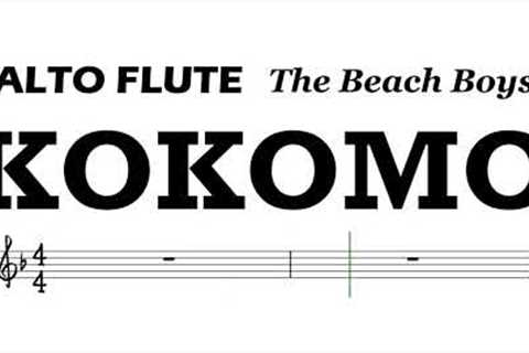 Kokomo The Beach Boys ALTO FLUTE Sheet Music Backing Track Play Along Partitura