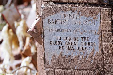 The cornerstone of the church still stands after the tornado destroyed the shrine: “The people are..