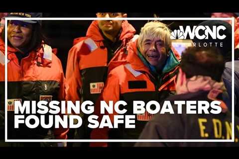 Missing North Carolina boaters found safe after being lost at sea