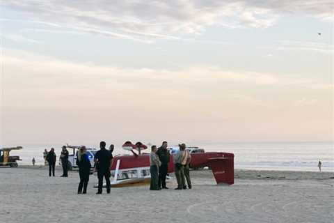 Small plane crashes next to the pier