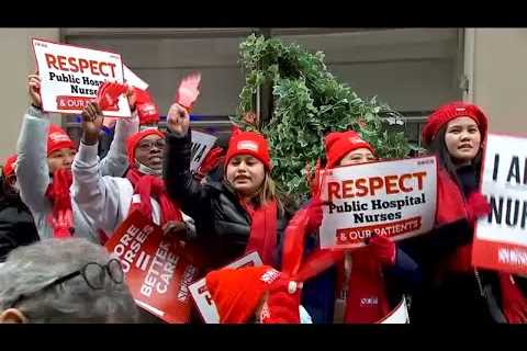 NYC public-sector nurses rally to jumpstart contract talks