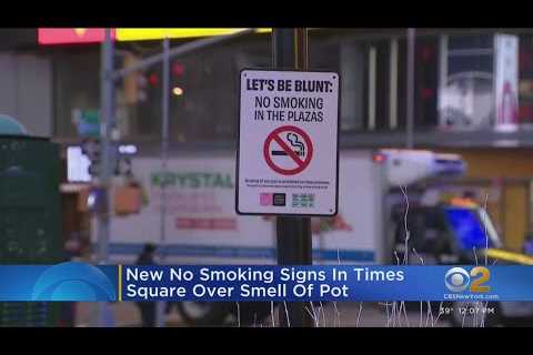 Times Square installs new no smoking signs after marijuana complaints