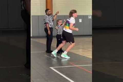 Adorable! 7-year-old boy referees basketball games