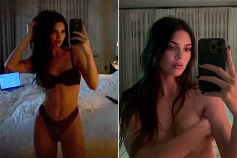 Kendall Jenner Goes Topless in a Series of Moody Instagram Selfies — and Her Sisters Pile on the..