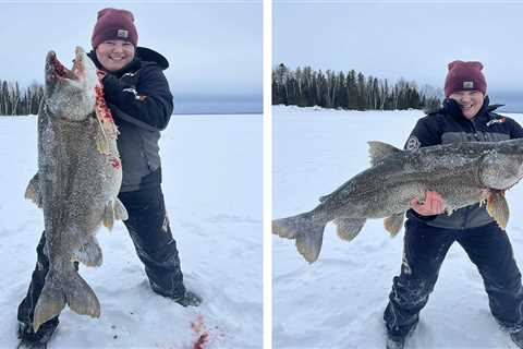 Ontario Anglers Had to Drill a Second Hole in the Ice to Land This Giant Laker