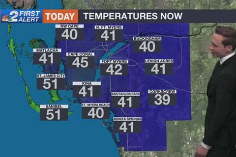 Forecast: Another frosty morning for parts of Southwest Florida