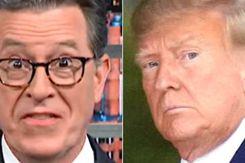 Stephen Colbert’s White-Power Zinger Of Donald Trump In Prison Is A Keeper