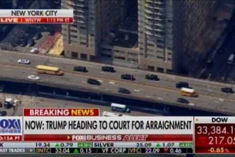 VIDEO: President Trump Takes Motorcade to NYC Court for Arraignment, Waves at Supporters – Arrives..