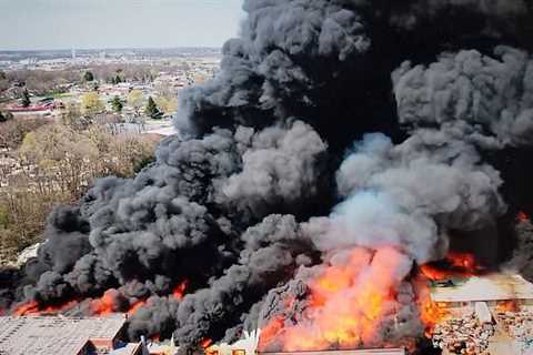 More than 2,000 individuals were left after an inferno swallowed up a plastics recycling plant in..