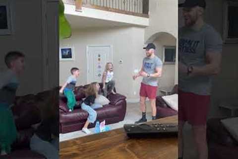 Children perform hilarious prank on dad