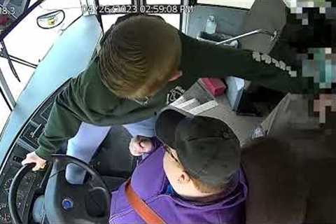 13-year-old heroically stops school bus after driver passes out