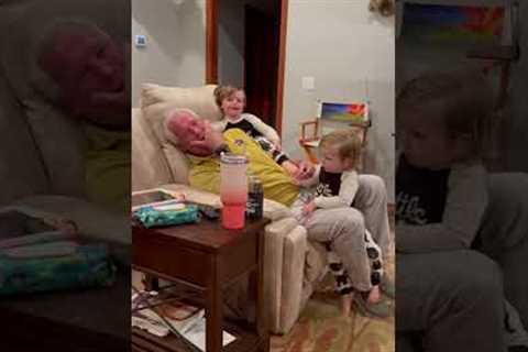 Grandpa RAMMED in the nuts by grandson