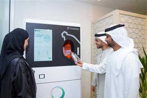 DEWA staff members recycle around 222,000 plastic bottles and aluminum cans utilizing smart..