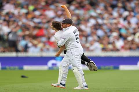 England cricketer Jonny Bairstow carries eco protester off pitch at Lord's