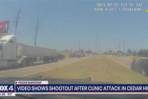 Police release video of shootout after clinic attack