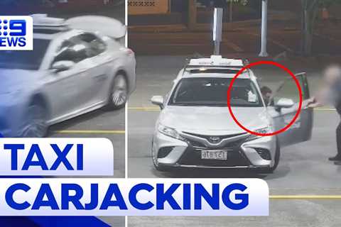 Terrifying footage of taxi driver ambushed in Queensland