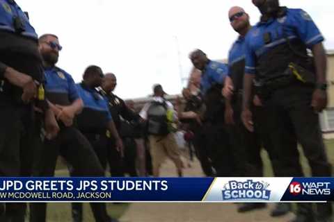 JPD officers greet JPS students