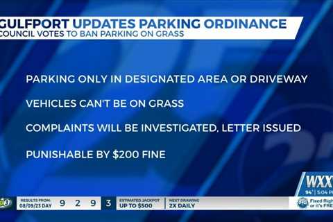 Gulfport City Council votes to ban parking on grass