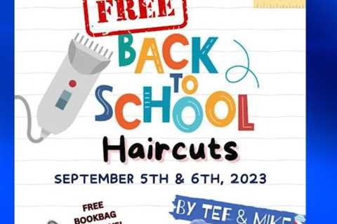 Free back to school haircuts and bookbag giveaway