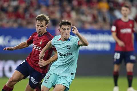 Gavi shows off stapled ear after Barcelona’s win over Osasuna