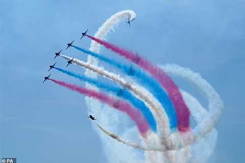 Red Arrows soar over thousands of aviation fans on final day of Bournemouth air show after..