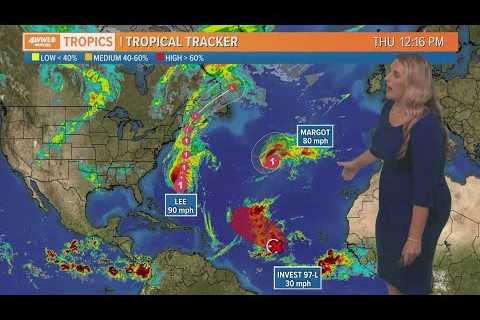 Noon tropical update: Lee weakens to cat 1 over Bermuda