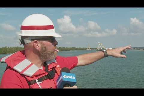 Underwater levee slows saltwater wedge by about two weeks