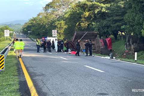 10 Migrants Killed, 17 Injured After Speeding Truck Overturns In Mexico