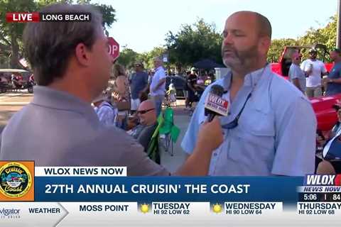 People waiting for classic cruisers in Downtown Long Beach