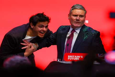 Dramatic moment protester interrupts Sir Keir Starmer's Labour conference speech with glitter attack