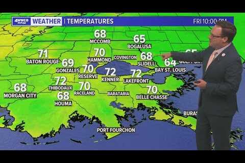 Weather: mostly clear skies, cooler temperatures moving in