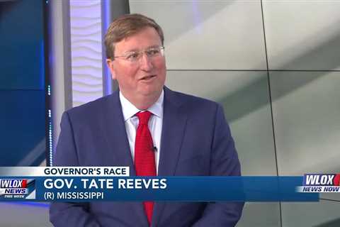 Incumbent Republican Gov. Tate Reeves looks ahead to the November election