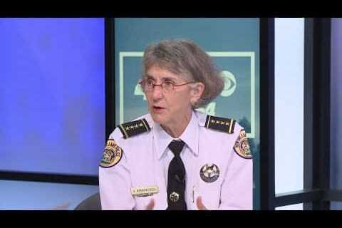 New Orleans Police Superintendent Anne Kirkpatrick in the WWL-TV studio