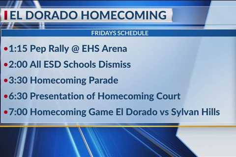 El Dorado High School announce its 2023 homecoming schedule