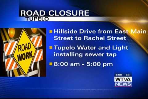 Section of Hillsdale Drive in Tupelo to be closed for utility work